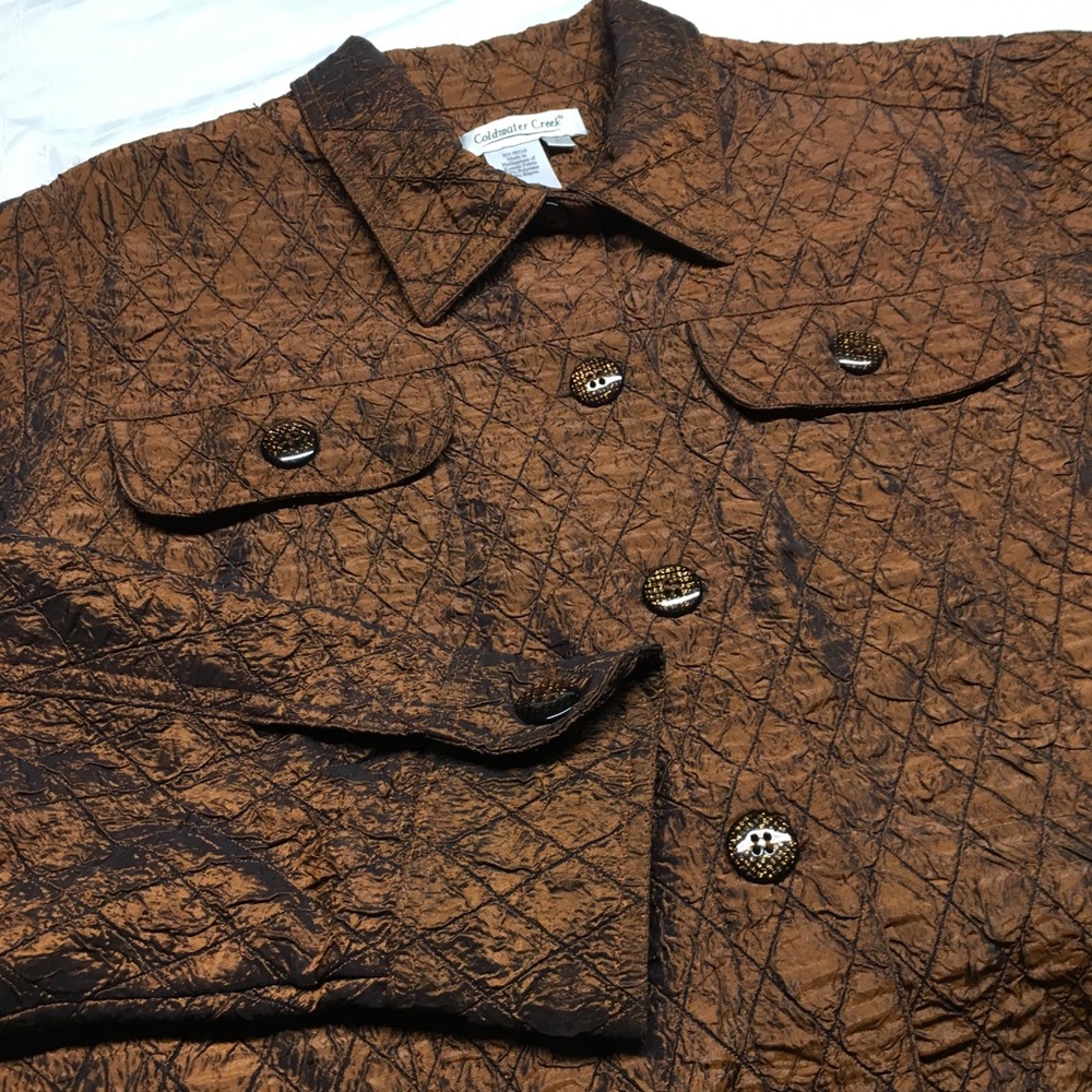 Coldwater Creek Blazer shimmer brown black